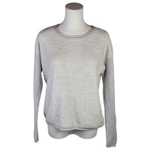 Revolve One Grey Day ivory casual cozy sweater cotton cashmere blend XS